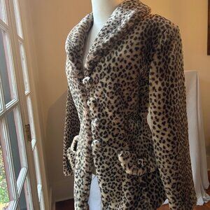 Vintage Betsey Johnson Luxe Leopard Coat